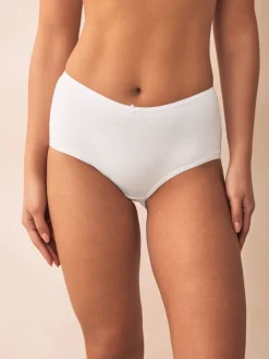 Next White Midi Cotton Rich Knickers 5 Pack Clearance
