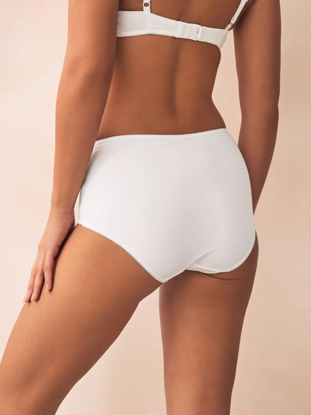 Next White Midi Cotton Rich Knickers 5 Pack Clearance