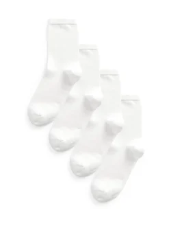 Next Modal Ankle Socks 4 Pack White New