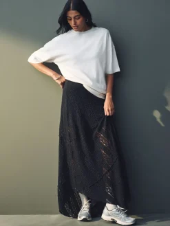 Next White Relaxed Fit Heavyweight Longline T-Shirt