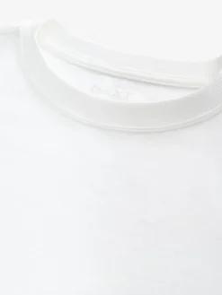 Next White Relaxed Fit Heavyweight Longline T-Shirt