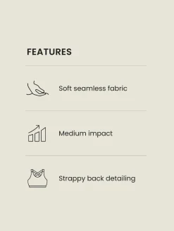 Next Seamless Strappy Sports Bra White