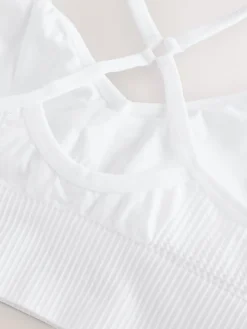 Next Seamless Strappy Sports Bra White