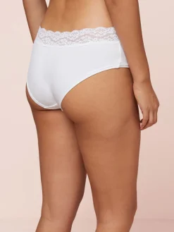 Next White Short Cotton Lace Knickers 4 Pack Online