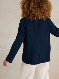 White Stuff Evelyn Jersey Blazer Blue Best