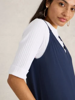 White Stuff Jersey Selina Jumpsuit Blue Online