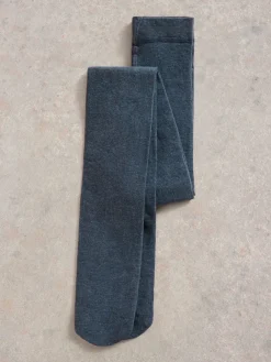 White Stuff Blue Patty Plain Tights Hot