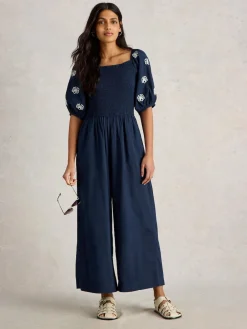 White Stuff Blue Reese Jumpsuit Clearance