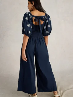 White Stuff Blue Reese Jumpsuit Clearance