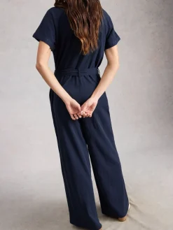White Stuff Sandy Jersey Jumpsuit Blue Best