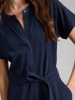 White Stuff Sandy Jersey Jumpsuit Blue Best