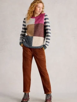 White Stuff Brown Twister Cord Trousers New