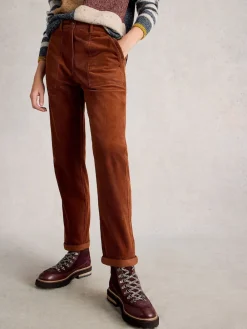 White Stuff Brown Twister Cord Trousers New