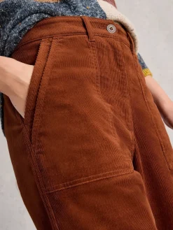White Stuff Brown Twister Cord Trousers New