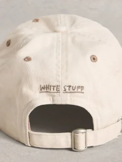 White Stuff 100% Cotton Baseball Cap Cream Online