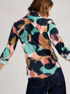 White Stuff Dark Blue Annie Jersey Shirt New