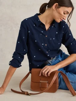 White Stuff Dark Blue Sophie Shirt Sale