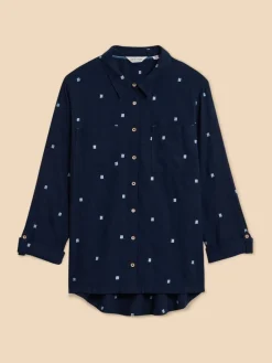 White Stuff Dark Blue Sophie Shirt Sale