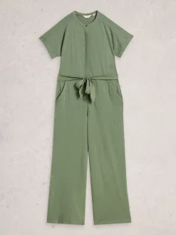 White Stuff Sandy Jersey Jumpsuit Green New