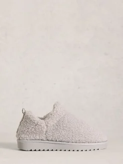 White Stuff Borg Slipper Booties Grey Online