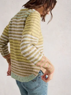 White Stuff Light Yellow Talia Nep Jumper Online