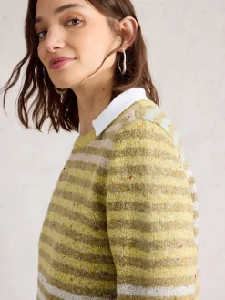 White Stuff Light Yellow Talia Nep Jumper Online