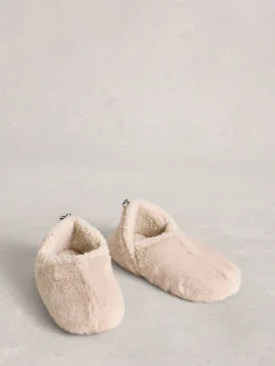 White Stuff Reya Closed Back Slippers Natural Hot