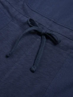 White Stuff 100% Cotton Jersey Daphne Dungarees Navy Blue Sale