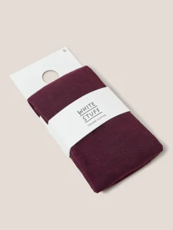 White Stuff Purple Patty Plain Tights New