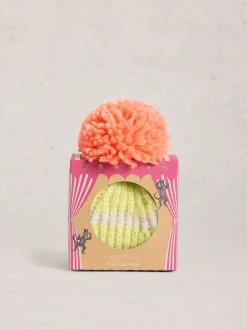 White Stuff Pom in a Box Hats Red Discount