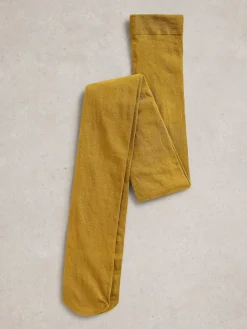 White Stuff Yellow Patty Plain Tights Hot