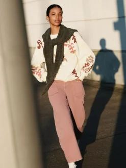 Next Sweatshirt with Appliqué Details White New