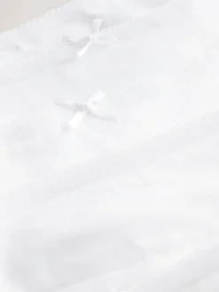 Next White Thong Cotton Rich Knickers 5 Pack Clearance