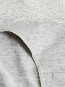 Next White/Black/Grey Short Cotton Lace Knickers 4 Pack Online