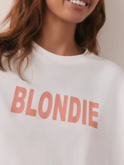 Next White/Blue Stripe Blondie Short Sleeve Pyjamas New