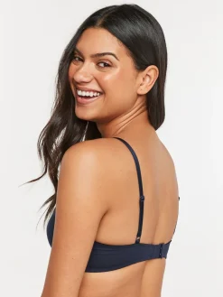 Next Pad Non Wire Cotton Blend Ultimate Comfort Bras 3 Pack White/Navy Blue/Pink Hot