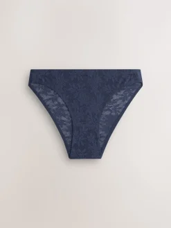 Next White/Pink/Praline Nude High Leg Comfort Bonded Lace Knickers 7 Pack Online