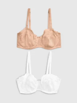 Next DD+ Non Pad Strapless Bras 2 Pack White/Praline Nude Online