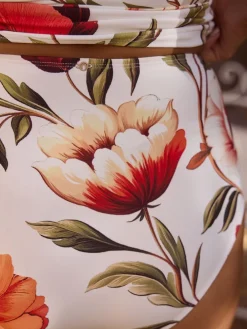 Next White/Red Floral High Waist Bikini Bottoms Online