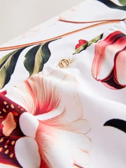 Next Swim Skirt Bikini Bottoms White/Red Floral Discount