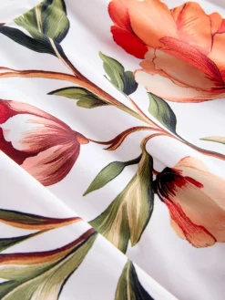 Next Swim Skirt Bikini Bottoms White/Red Floral Discount