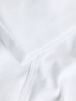 Next Trim Hardware Detail Racer Ribbed Vest Top White/Silver Best