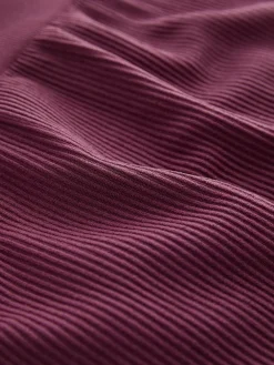 Next Wine Red Ribbed Seamless High Waist Leggings Hot