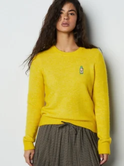 Next Yellow Hot Sauce Long Sleeve Crew Neck Jumper With Wool Best