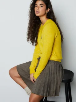 Next Yellow Hot Sauce Long Sleeve Crew Neck Jumper With Wool Best