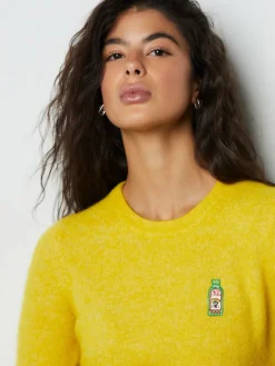 Next Yellow Hot Sauce Long Sleeve Crew Neck Jumper With Wool Best