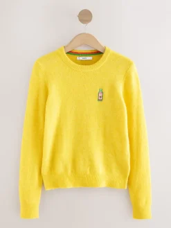 Next Yellow Hot Sauce Long Sleeve Crew Neck Jumper With Wool Best