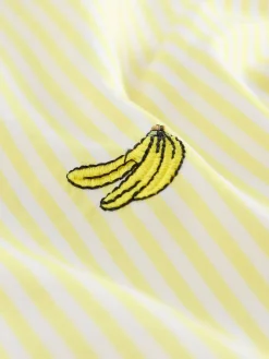 Next Embroidered Long Sleeve Shirt Yellow/White Stripe Banana Sale