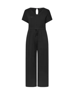 Yours Curve Black 100% Cotton Jumpsuit Clearance