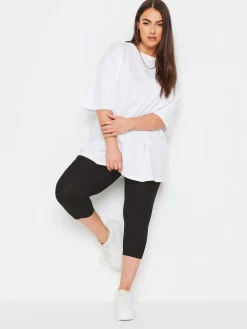 Yours Curve Black Cycling 2 Pack Leggings Online